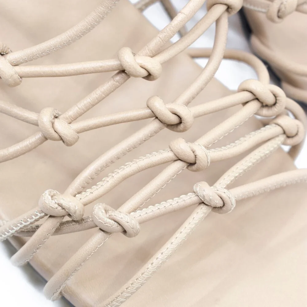Chloe Jamie Leather Lace-Up Sandals - Picture 8 of 8